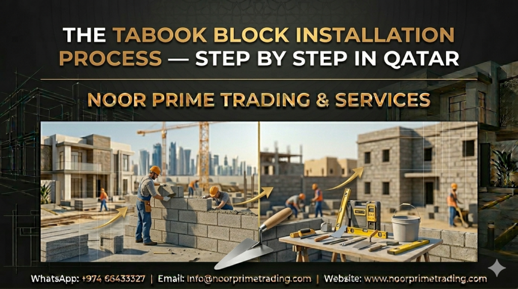 The Tabook Block Installation Process — Step by Step in Qatar